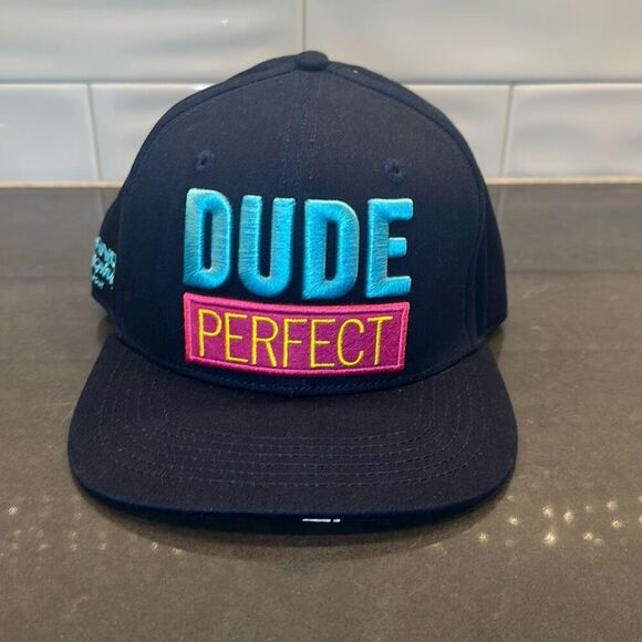 Dude Perfect Snapback Hat Blue One Size Adjustable Panda Monium Tour-NWOT - Picture 5 of 7